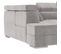 Canapé d'angle U convertible QUARTZ U tissu castle 60 gris clair