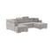 Canapé d'angle U convertible QUARTZ U tissu castle 60 gris clair