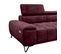 Canapé d'angle droit relax PALLADIO tissu Monolith bordeaux