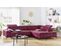 Canapé d'angle droit relax PALLADIO tissu Monolith bordeaux