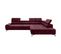 Canapé d'angle droit relax PALLADIO tissu Monolith bordeaux