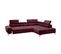 Canapé d'angle droit relax PALLADIO tissu Monolith bordeaux