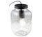 Lampe verre bocal H. 25,5 cm YORKSHIRE Transparent et noir