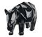 Statue L54 cm RHINOCEROS Noir