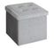 Pouf pliable H. 35 cm DIAMANT Gris