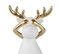 Statue cerf H12 cm OPI Blanc