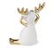 Statue cerf H12 cm OPI Blanc