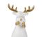 Statue cerf H12 cm OPO Blanc