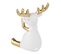 Statue cerf H12 cm OPO Blanc