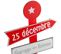 Pancarte H87 cm XMAS Rouge / Blanc