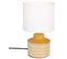 Lampe céramique H. 28 cm ULISE Jaune moutarde