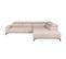 Canapé d'angle droit relax PALLADIO tissu Polaris beige