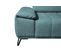Canapé d'angle droit relax PALLADIO tissu Polaris bleu turquoise