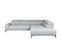 Canapé d'angle droit relax PALLADIO tissu Polaris gris clair