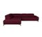 Canapé d'angle gauche relax PALLADIO tissu Polaris bordeaux