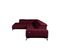 Canapé d'angle gauche relax PALLADIO tissu Polaris bordeaux