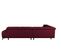 Canapé d'angle gauche relax PALLADIO tissu Polaris bordeaux