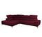 Canapé d'angle gauche relax PALLADIO tissu Polaris bordeaux