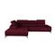 Canapé d'angle gauche relax PALLADIO tissu Polaris bordeaux