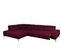 Canapé d'angle gauche relax PALLADIO tissu Polaris bordeaux