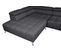 Canapé d'angle gauche relax PALLADIO tissu Polaris gris foncé