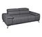 Canapé 2 places relax PALLADIO tissu Polaris gris foncé