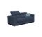 Canapé 3 places 2 relax électrique QUARTZ tissu Arano 12 bleu marine