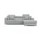 Canapé d'angle L convertible droit QUARTZ tissu Arano 09 gris c