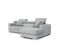 Canapé d'angle L convertible droit QUARTZ tissu Arano 09 gris c