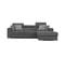 Canapé d'angle L convertible gauche QUARTZ tissu Arano 17 anthracite