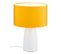 Lampe à poser H. 41 cm TOMASO Blanche et jaune