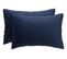 2 taies d'oreillers 50x70 cm DREAMEA PERCALE BLEU