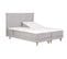 BOXSPRING relax lit complet GALWAY gris clair 160x200 cm/2x80x200 cm