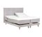 BOXSPRING relax lit complet GALWAY gris clair 160x200 cm/2x80x200 cm