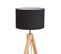 Lampadaire H. 135 cm GERONE Noir et naturel