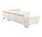 Canapé d'angle convertible OCTAVE tissu Curio blanc droit