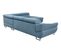 Canapé d'angle convertible OCTAVE tissu Curio bleu droit