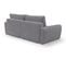 Canapé 3 places convertible MEVI tissu ambiance anthracite