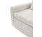 Canapé 3 places convertible MEVI tissu ambiance blanc