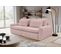 Canapé 3 places convertible MEVI tissu ambiance rose
