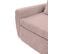 Canapé 3 places convertible MEVI tissu ambiance rose