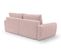 Canapé 3 places convertible MEVI tissu ambiance rose