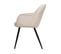 Chaise Repas Rio Beige Pieds Métal Noir - Beige