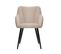 Chaise Repas Rio Beige Pieds Métal Noir - Beige