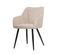 Chaise Repas Rio Beige Pieds Métal Noir - Beige