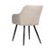 Chaise Repas Rio Beige Pieds Métal Noir - Beige