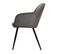 Chaise Repas Rio Gris Foncé Pieds Métal Noir - Gris Foncé