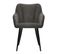 Chaise Repas Rio Gris Foncé Pieds Métal Noir - Gris Foncé