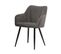 Chaise Repas Rio Gris Foncé Pieds Métal Noir - Gris Foncé