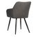 Chaise Repas Rio Gris Foncé Pieds Métal Noir - Gris Foncé